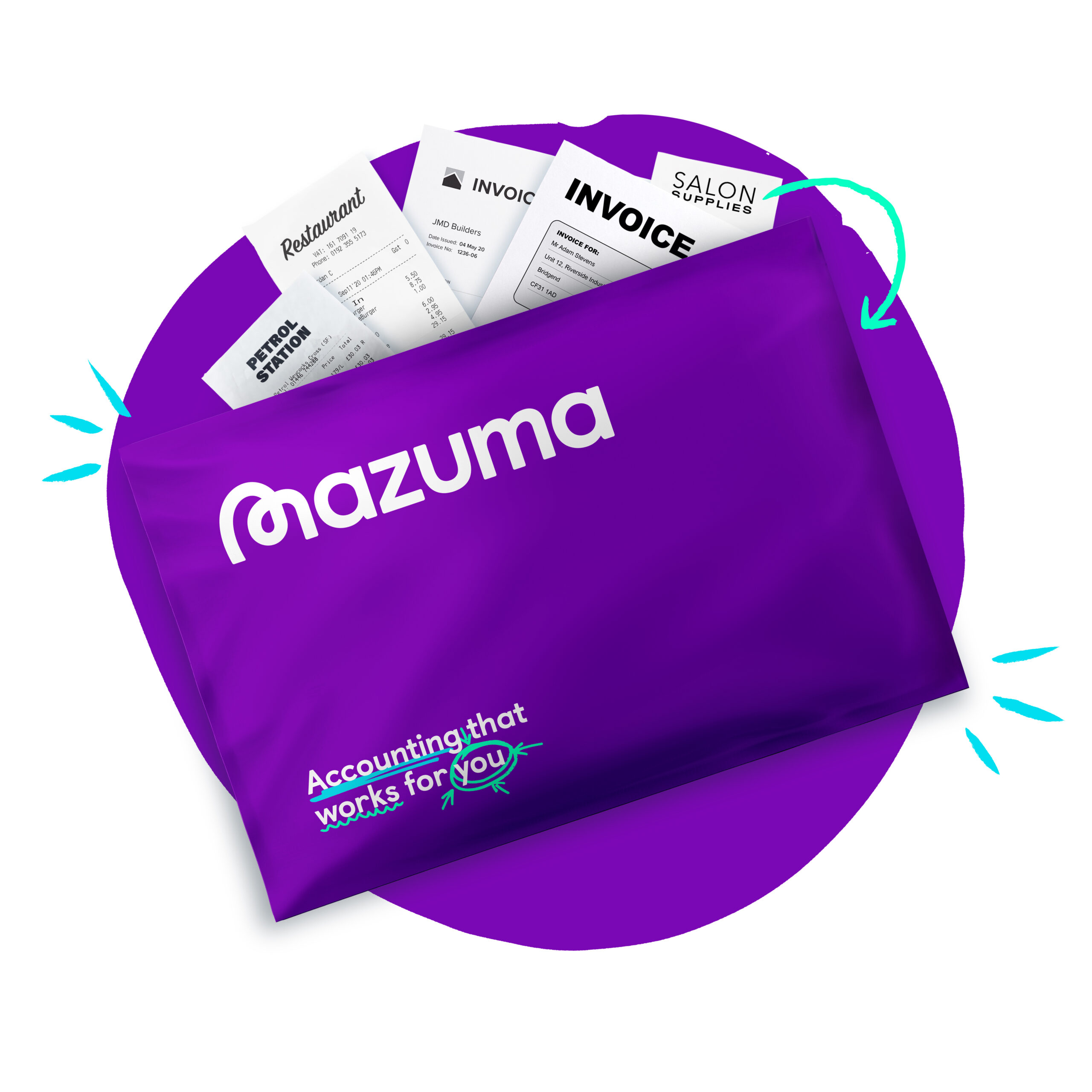 Mazuma send us your documents in a freepost envelope